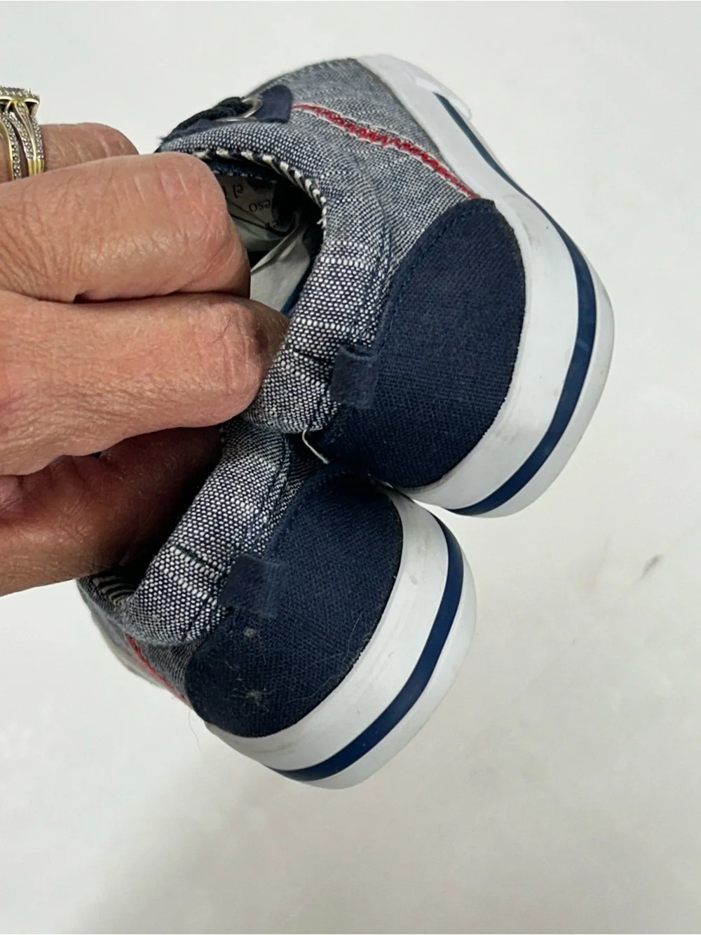 wonder nation Navy and Gray Kids Slip-On Style Sneakers
